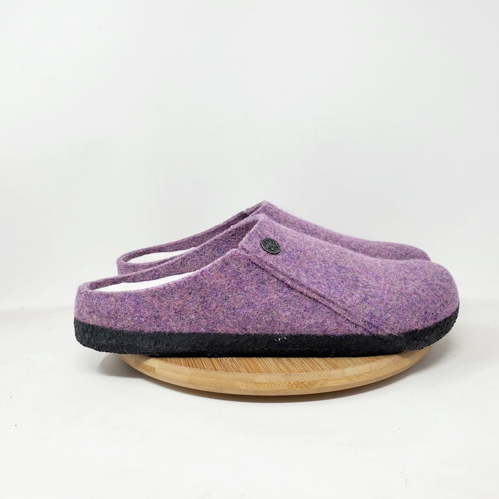 Birkenstock Zermatt Shoes 40 Womens 9 Purple Shearling Slipper Mule Clog Felt
